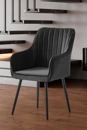 Hanah Home Nova Silla Antracita y Negro